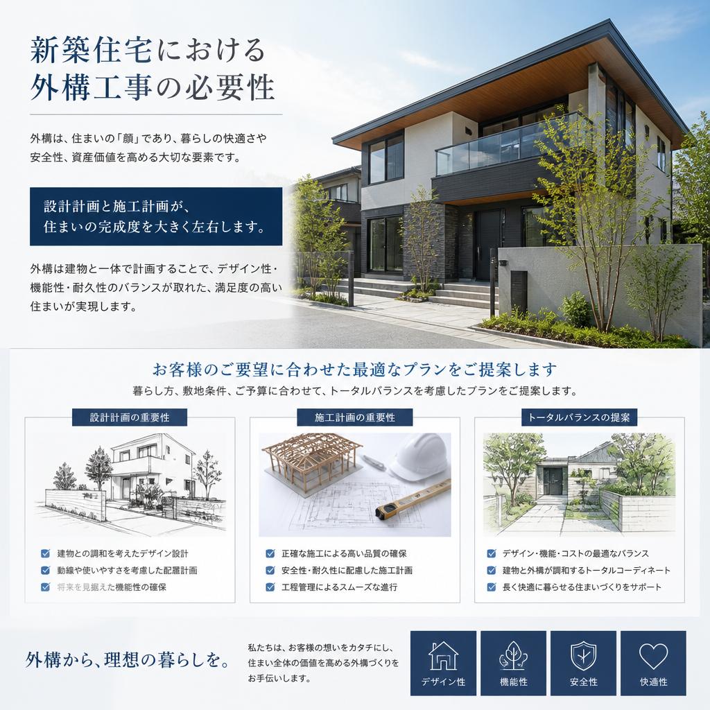 新築時の外構の重要性