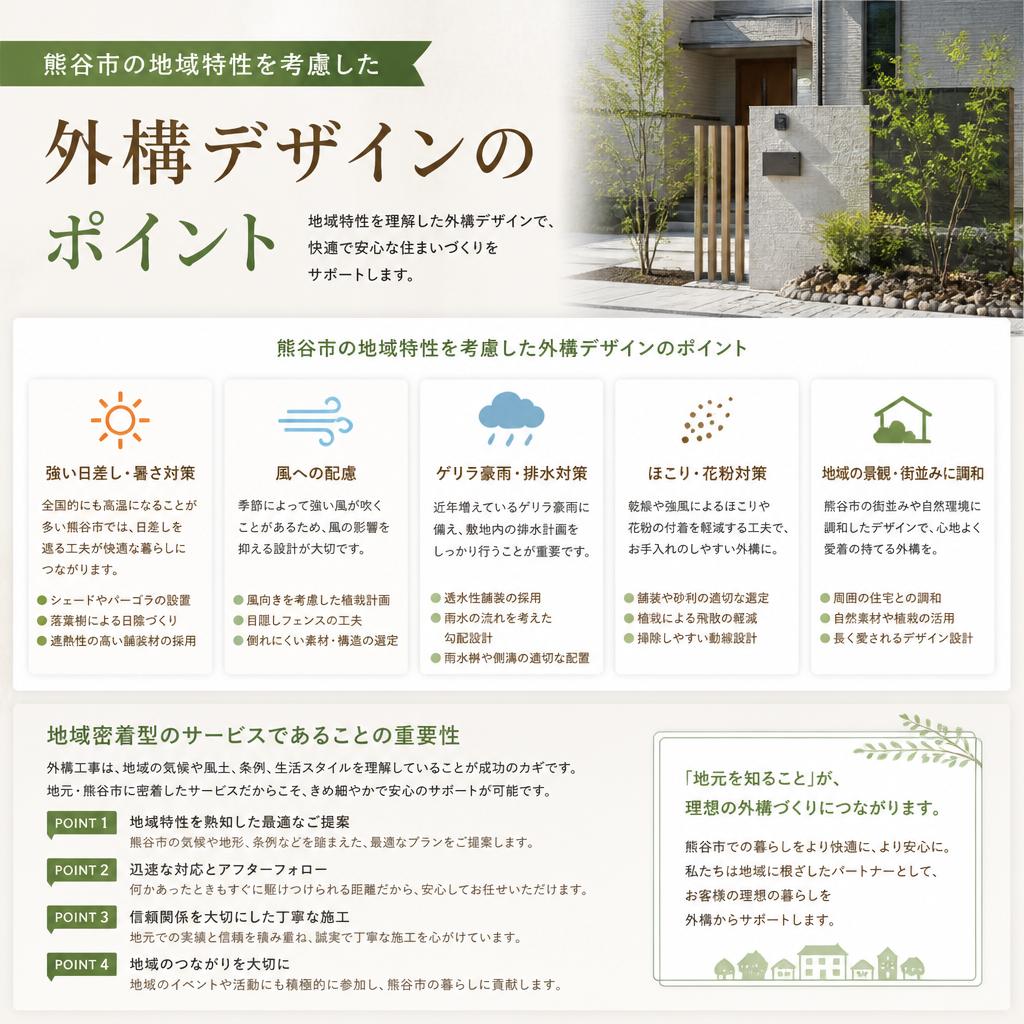 熊谷市の特徴とエクステリアの重要性