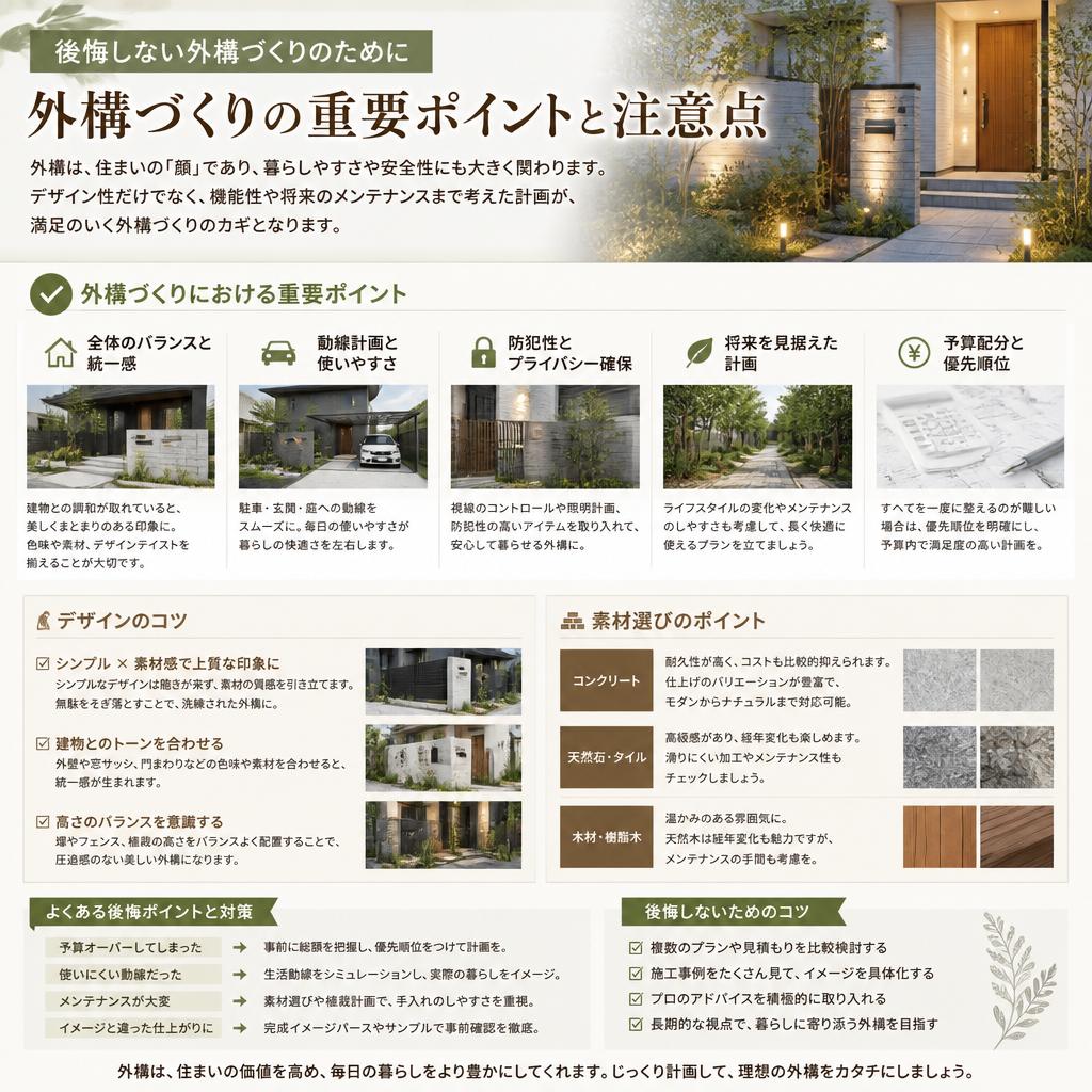 おしゃれな外構づくりのポイント