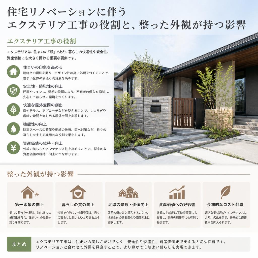 エクステリア工事の重要性