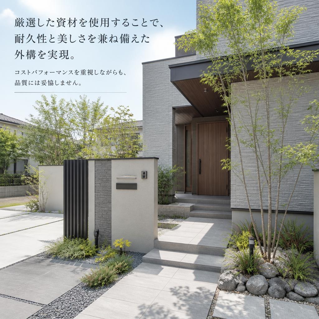 安価でも妥協しない、品質の高い資材