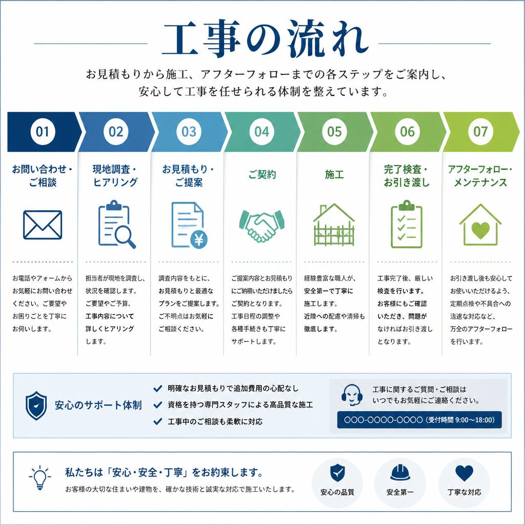 施工フローのご紹介