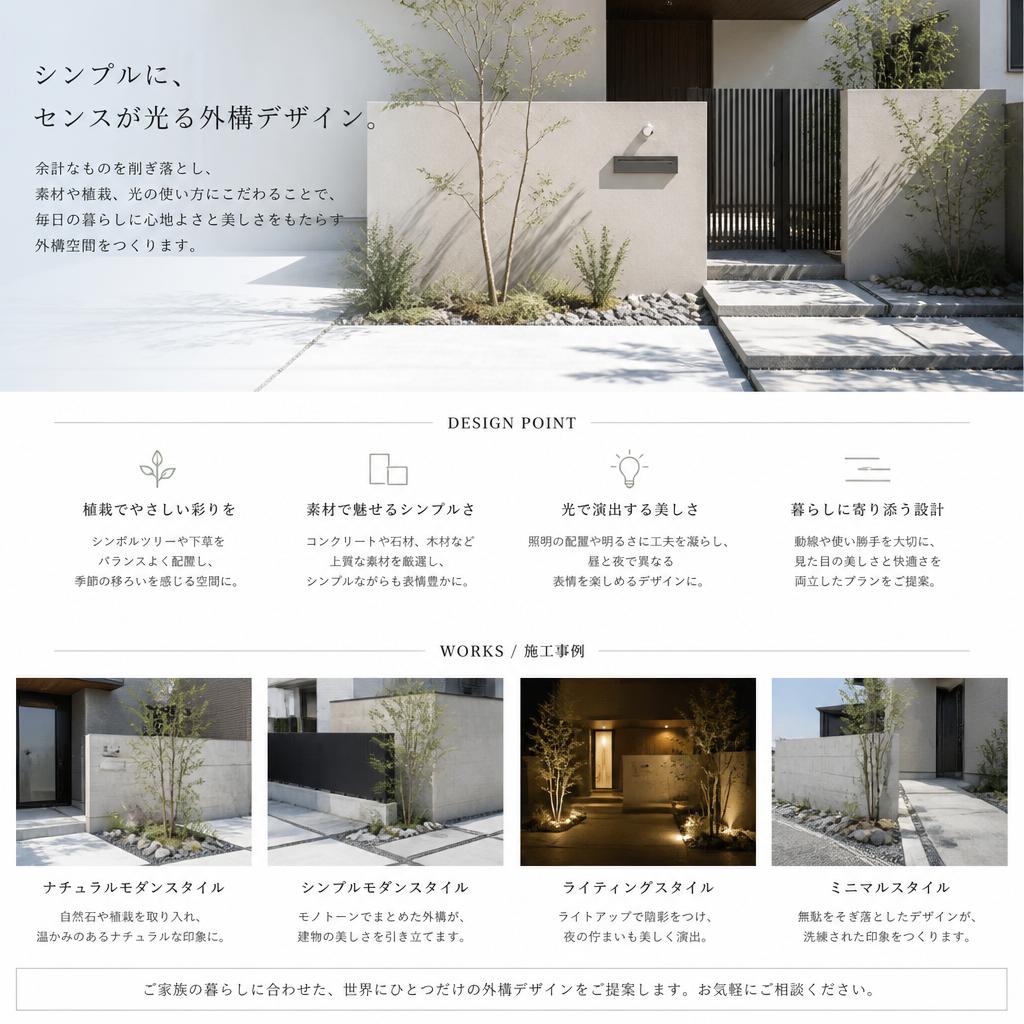 2. おしゃれな外構デザインの提案