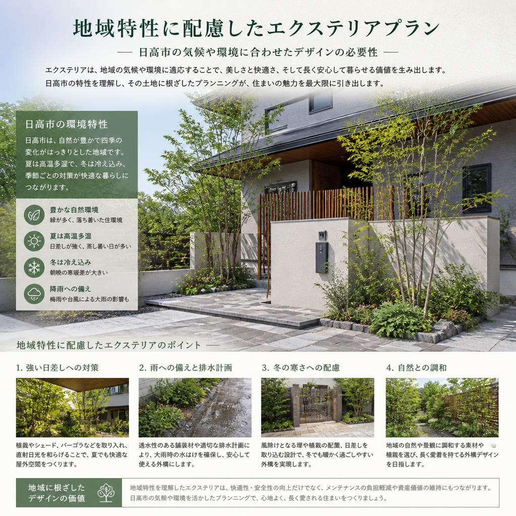 日高市の気候に適したデザイン
