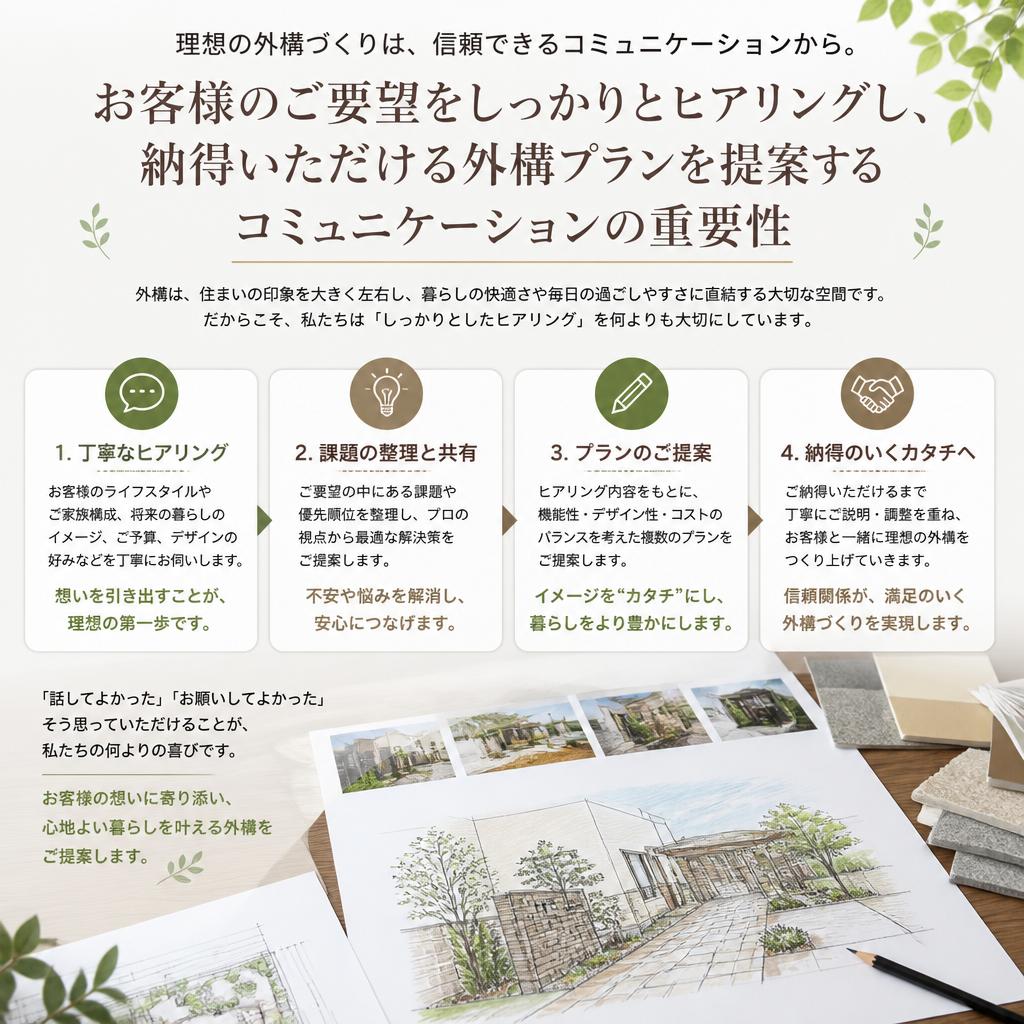 施主とのコミュニケーションを大切に