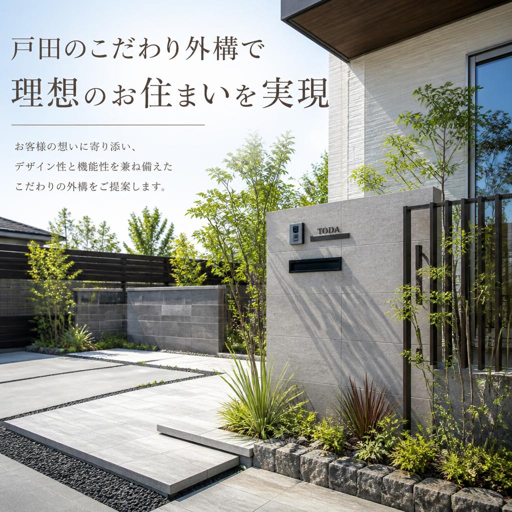 戸田のこだわり外構で理想のお住まいを実現