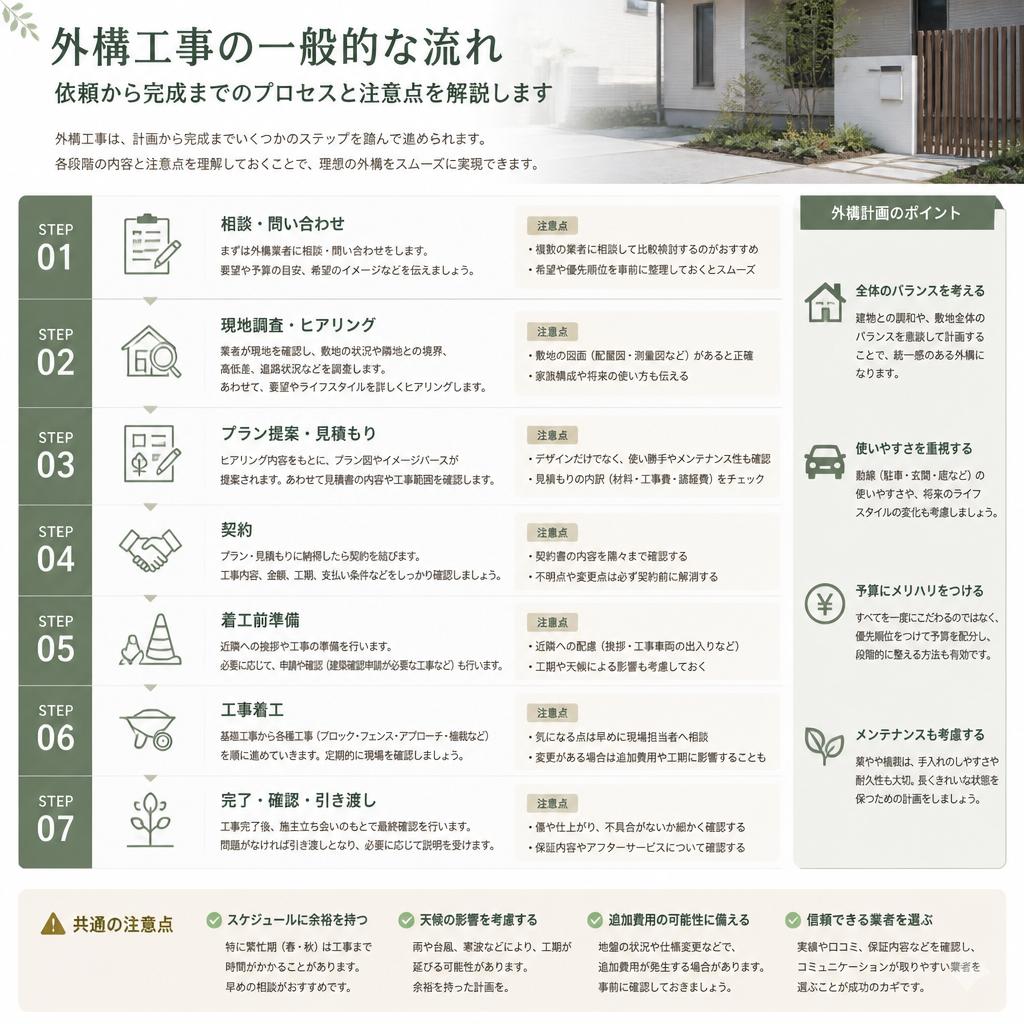 外構工事の流れ
