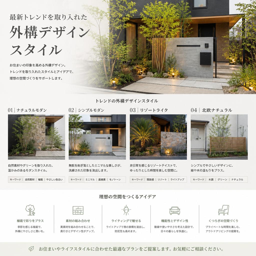 2. おしゃれな外構デザインの提案