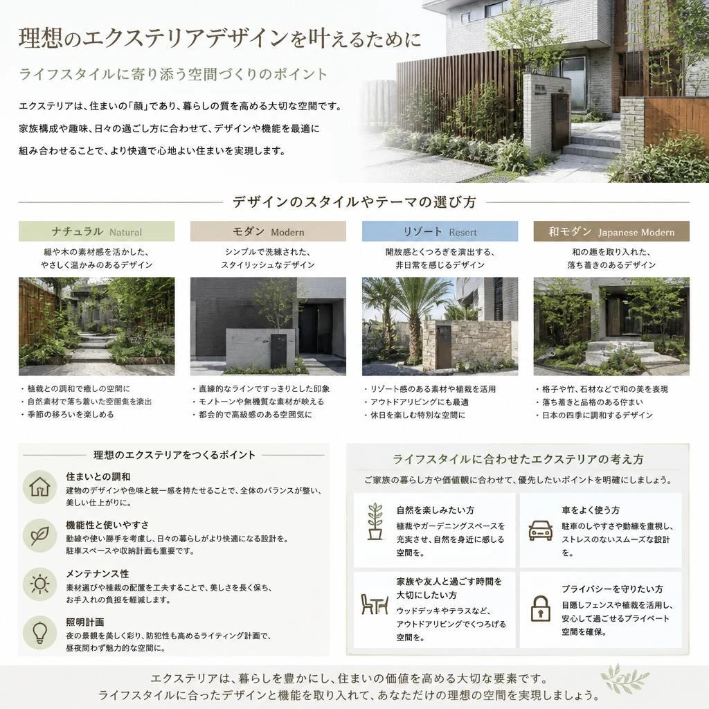2. 理想のエクステリアデザインとは？