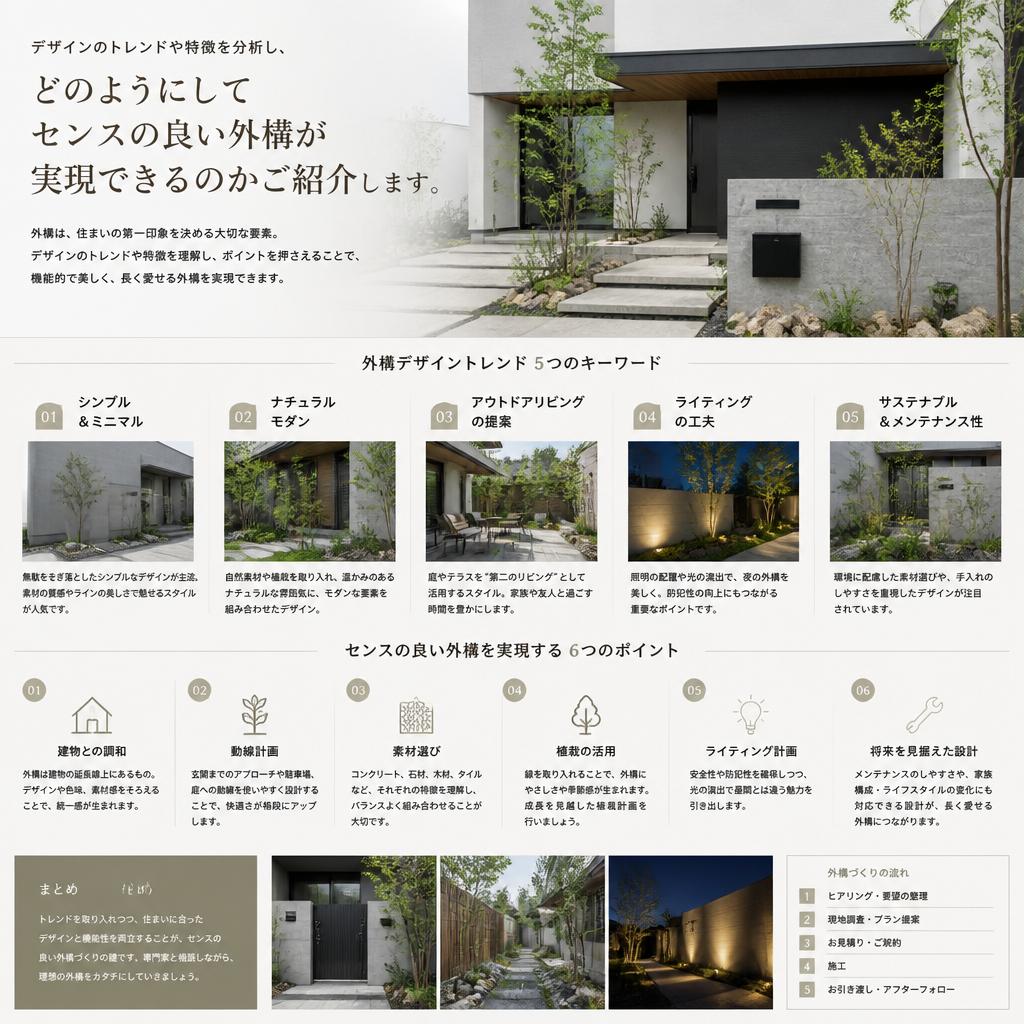 センスの良いエクステリアのポイント
