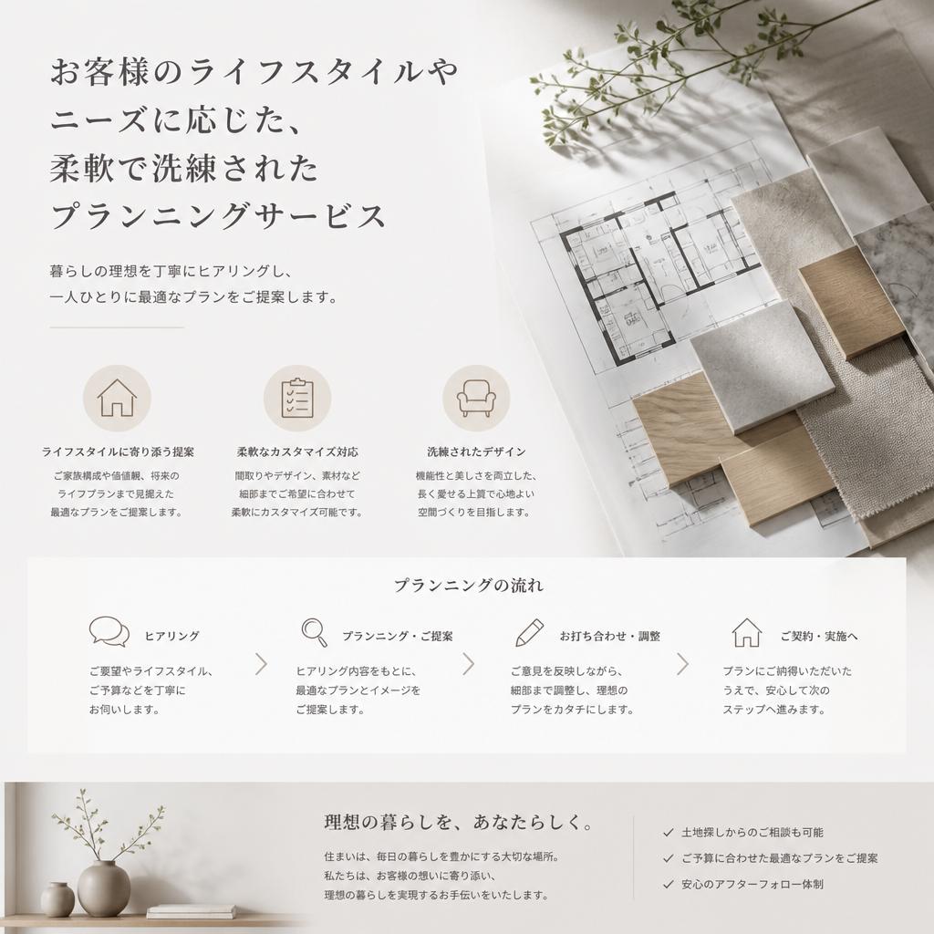 注文住宅にフィットするプランニング
