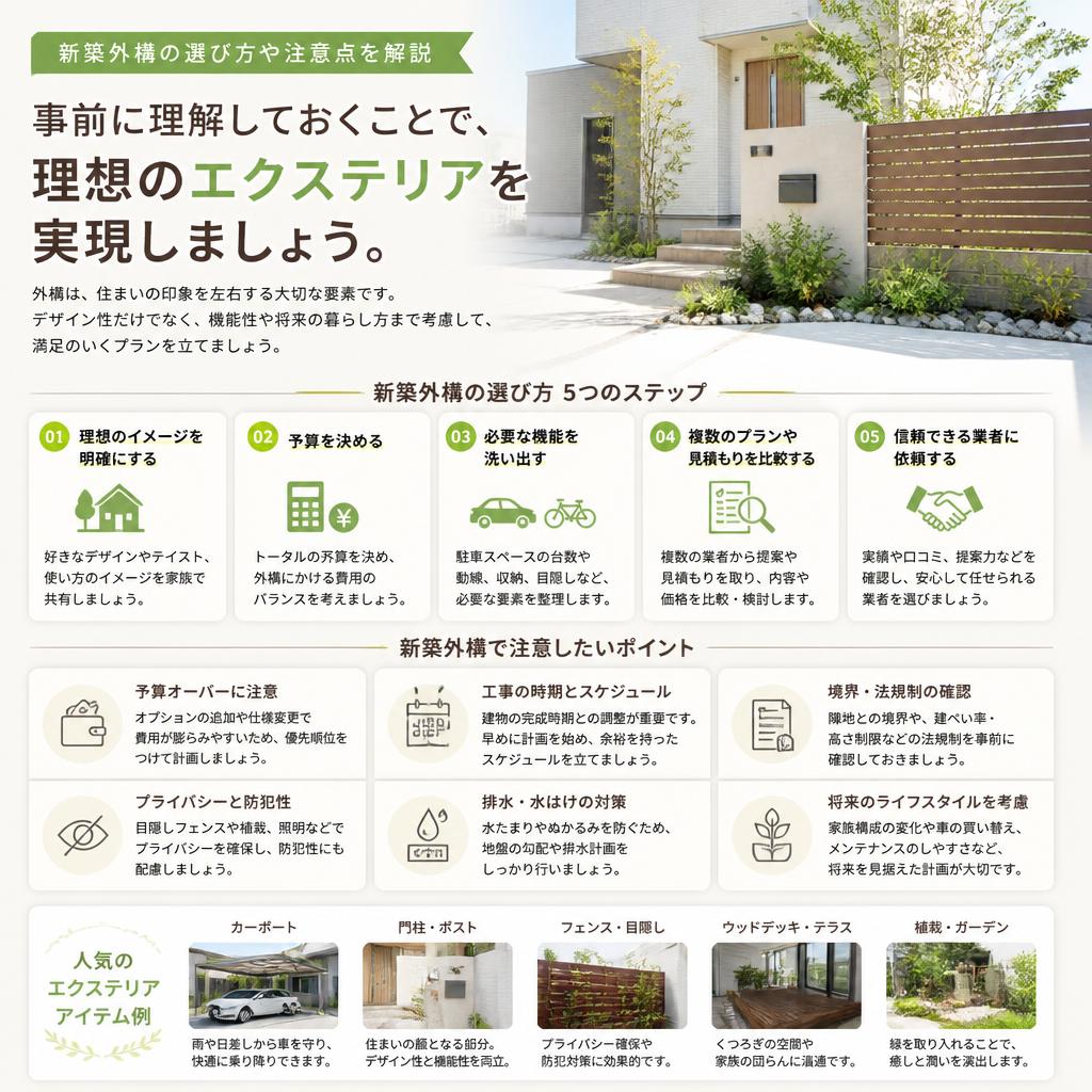 新築外構で失敗しないために