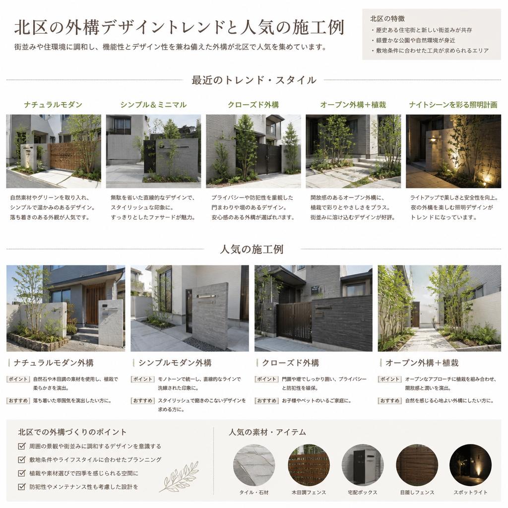 北区のエクステリアトレンド