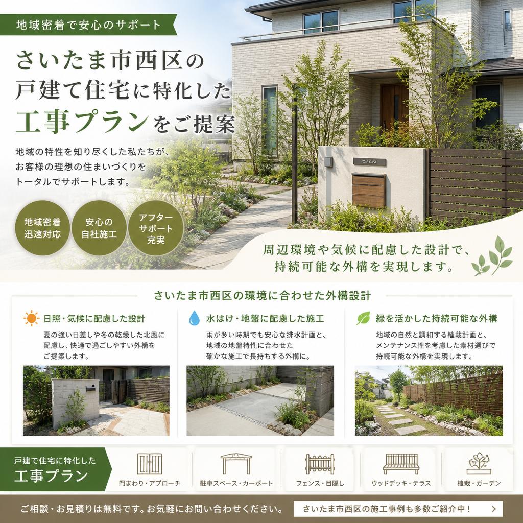 さいたま市西区の戸建て住宅に特化したサービス