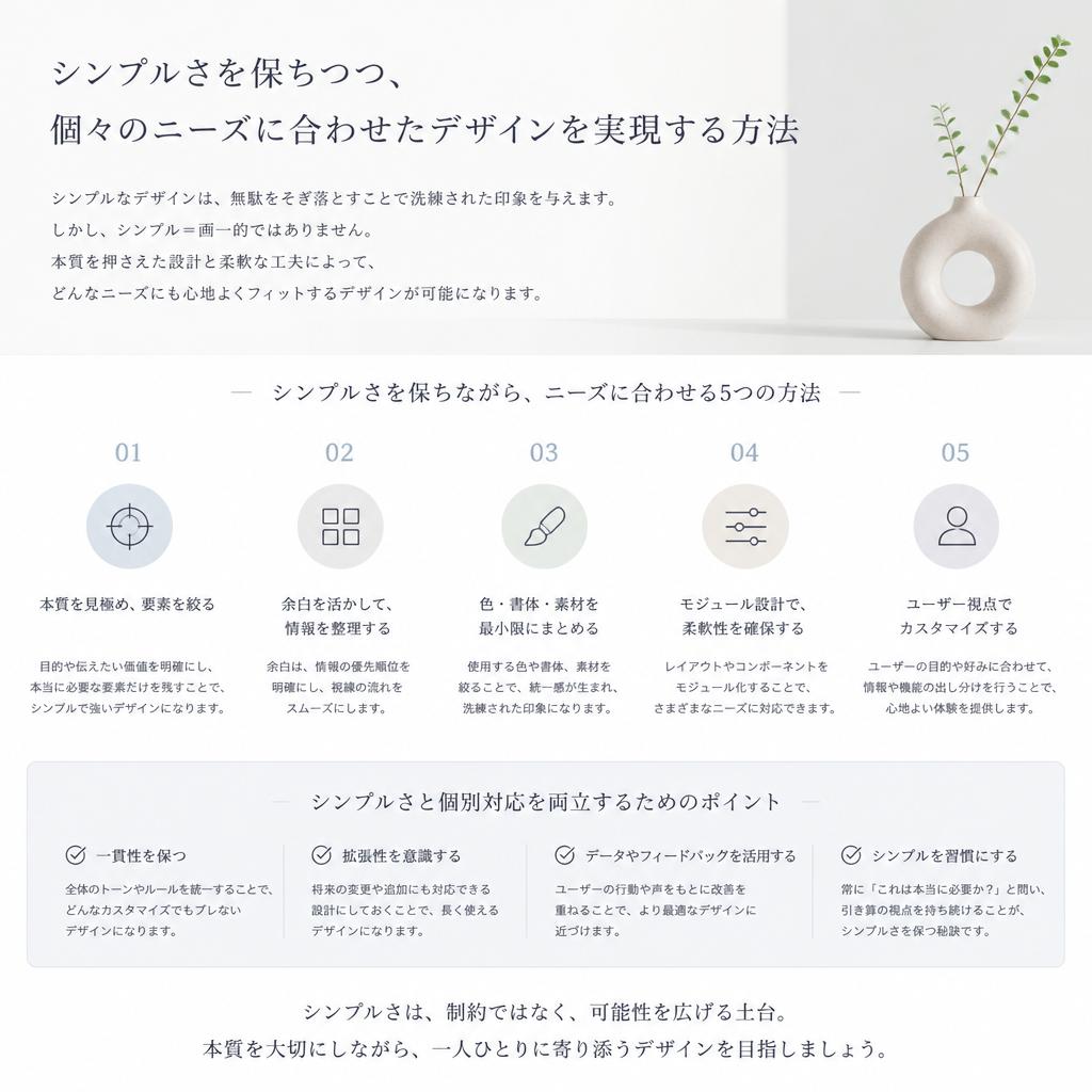 選ばれるシンプルなデザイン