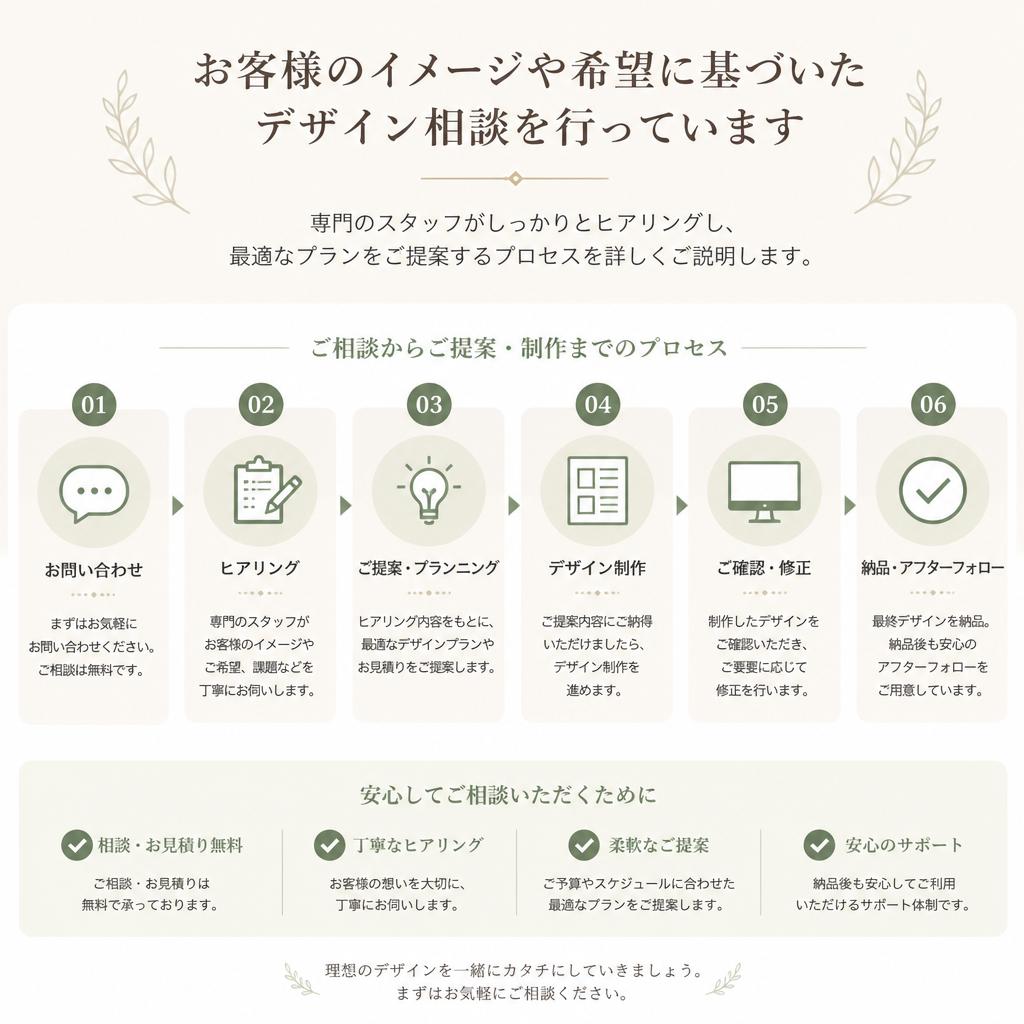 おしゃれなデザイン相談が可能