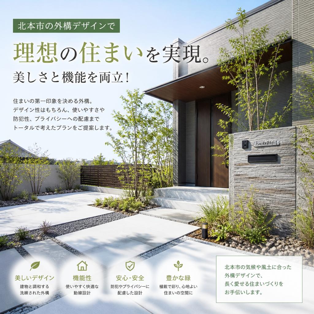 北本市の外構デザインで、理想の住まいを実現。美しさと機能を両立！