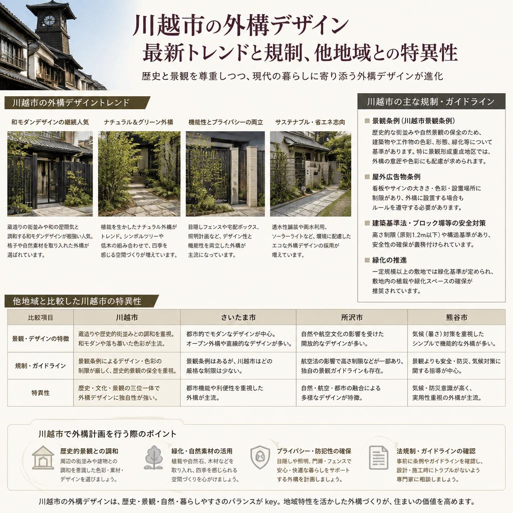 川越のエクステリアのトレンド
