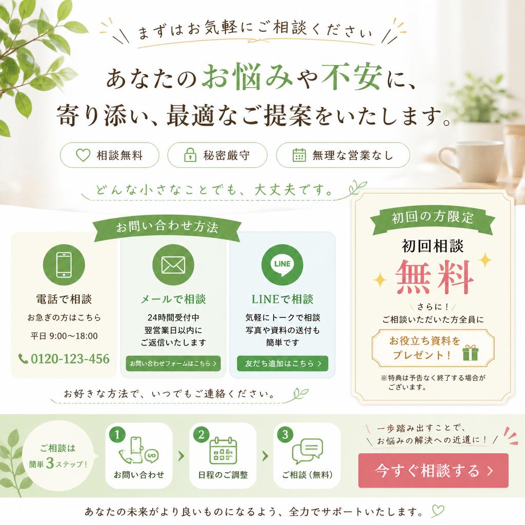 今すぐご相談を！