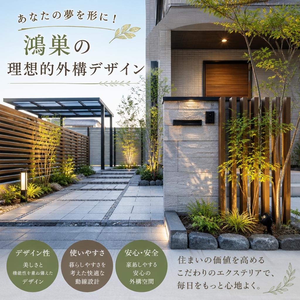 あなたの夢を形に！鴻巣の理想的外構デザイン