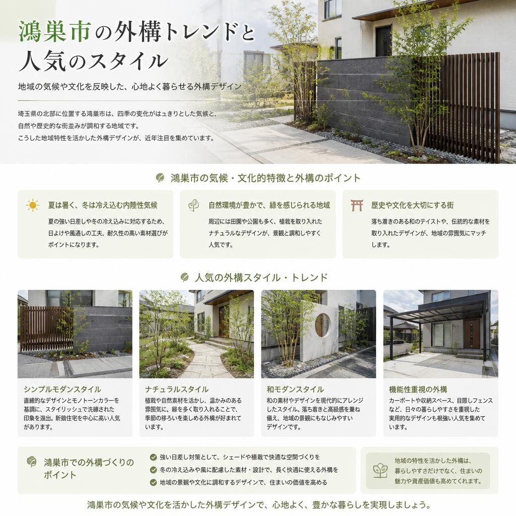 鴻巣のエクステリア事情