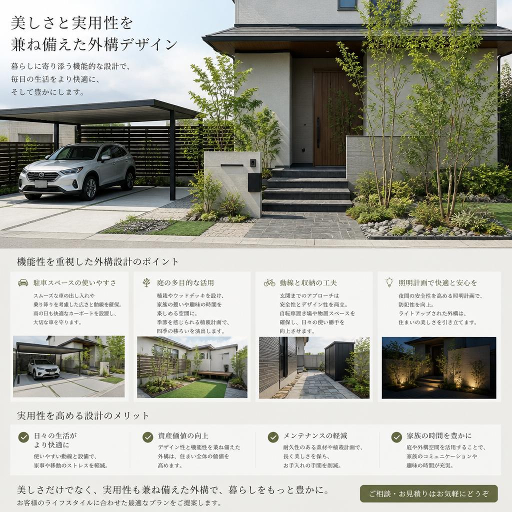 機能的な外構デザイン
