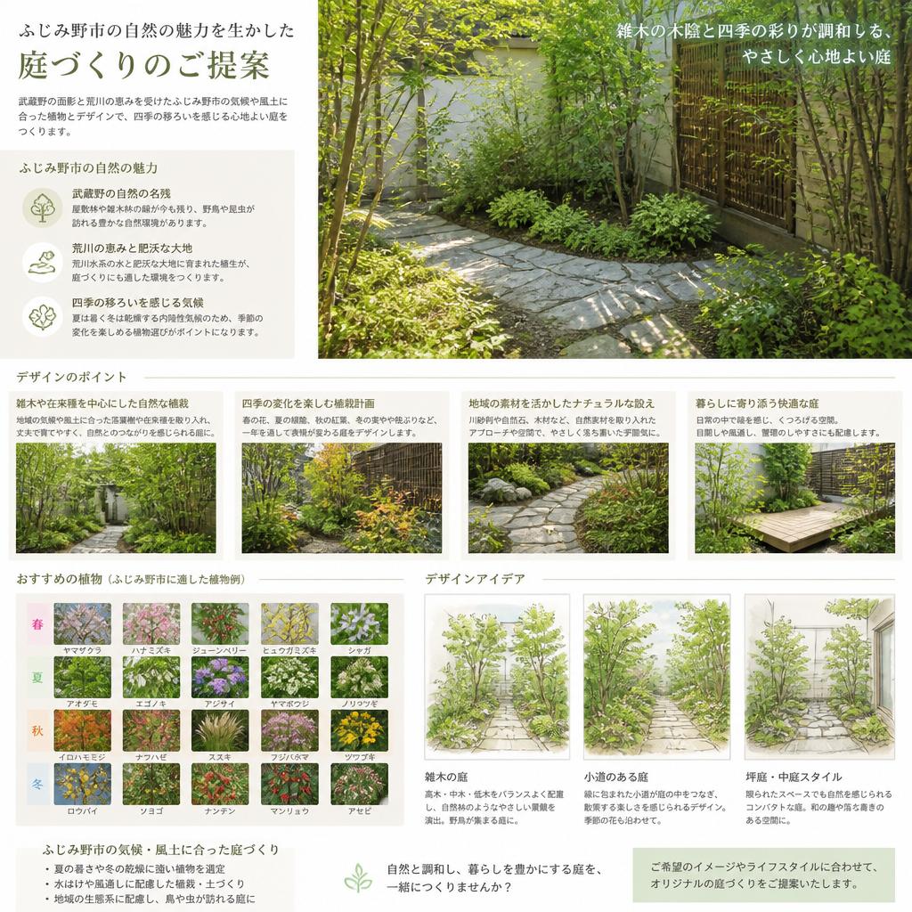 ふじみ野市の特色を生かした豊かな庭づくり