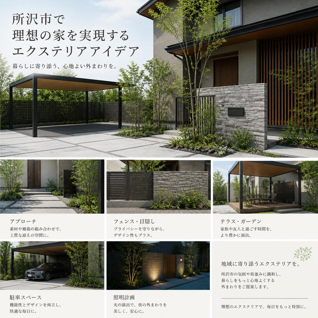 所沢市で理想の家を実現するエクステリアアイデア
