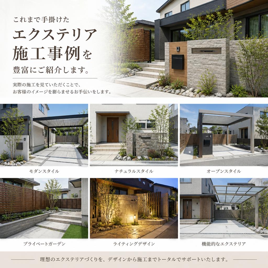 施工事例：理想の暮らしを実現したエクステリア