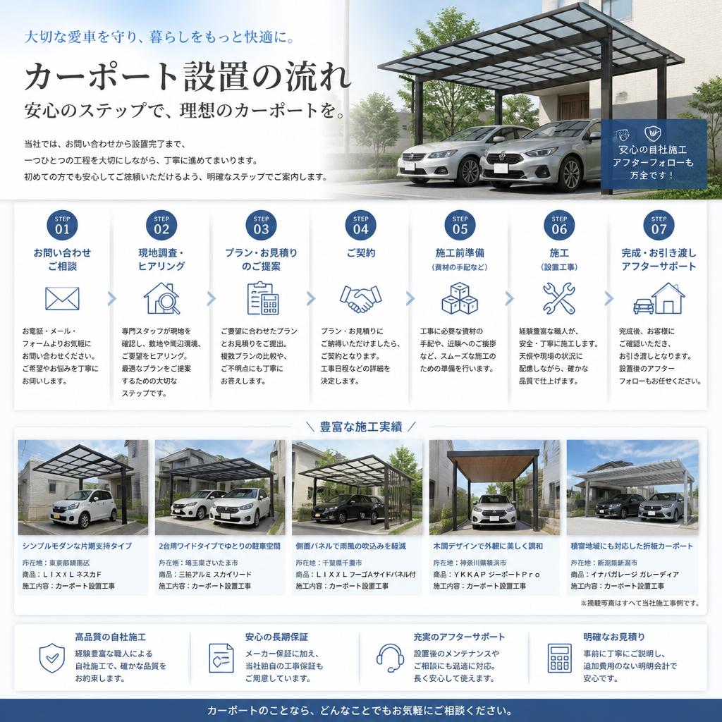 4. カーポート設置のプロセス