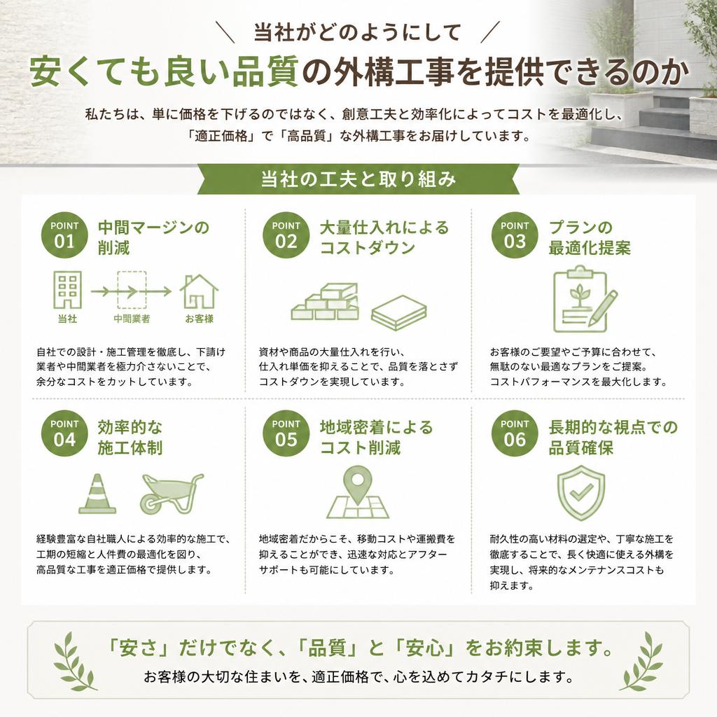 安さを実現する工夫