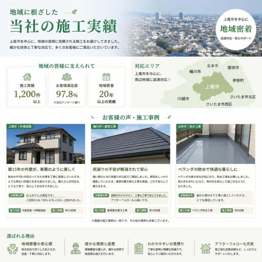 4. 上尾市での施工実績